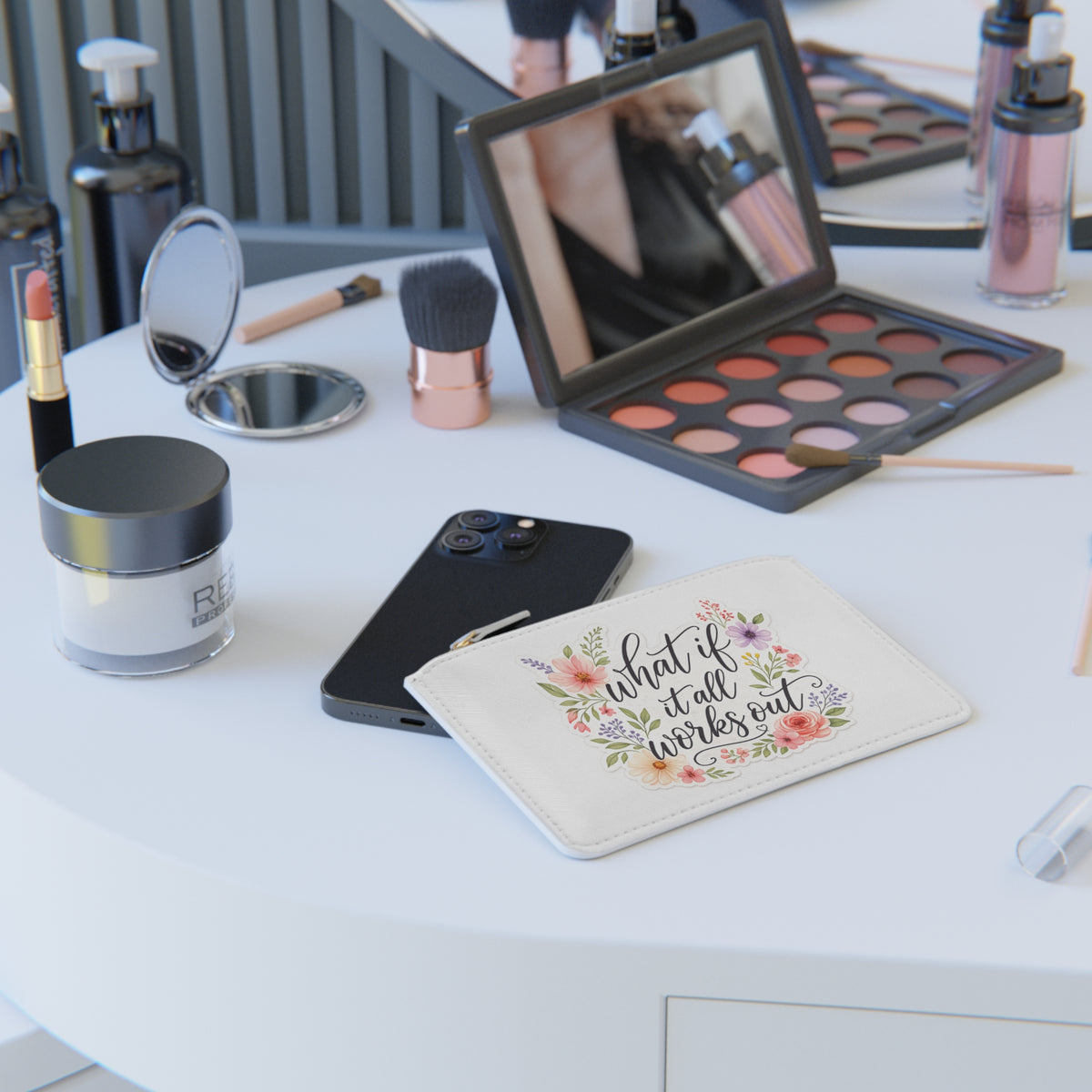 What If It All Works Out Floral Mini Clutch Bag