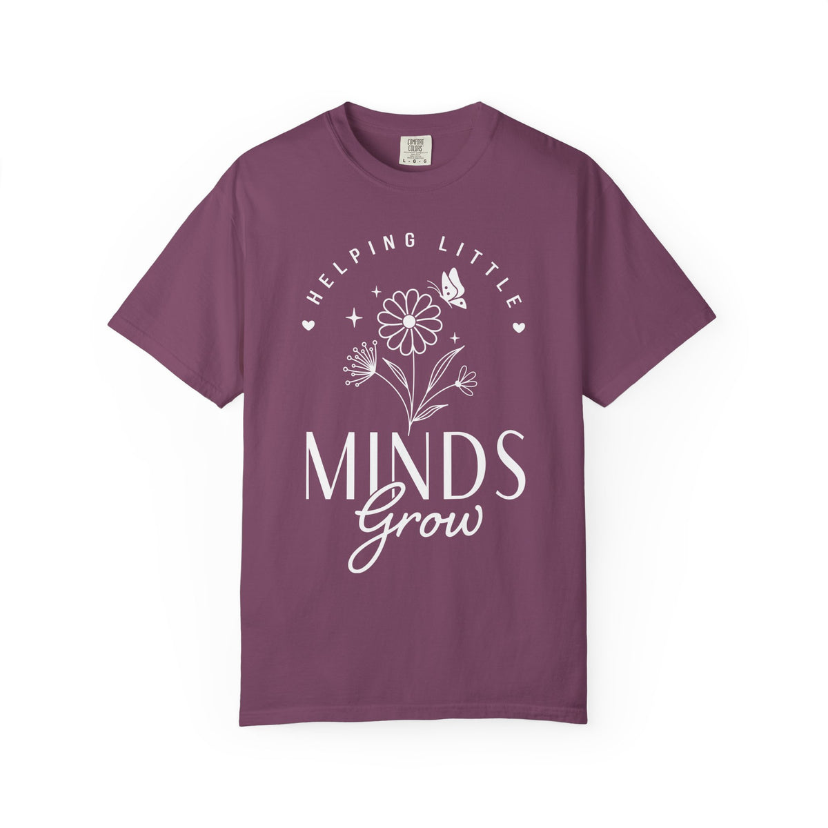 Minds Grow Floral Quote T-Shirt, Helping Little Minds Grow