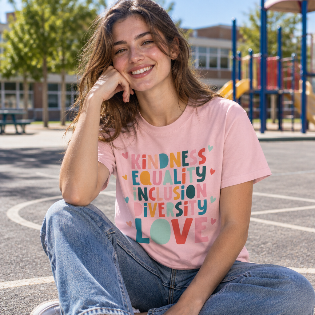 Kindness Equality Inclusion Diversity Love Comfort Colors T-Shirt