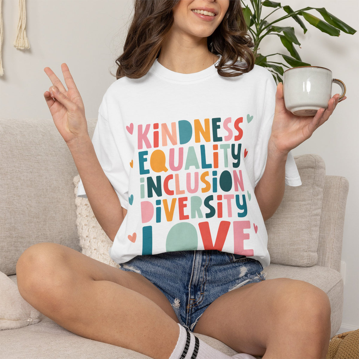 Kindness Equality Inclusion Diversity Love Comfort Colors T-Shirt