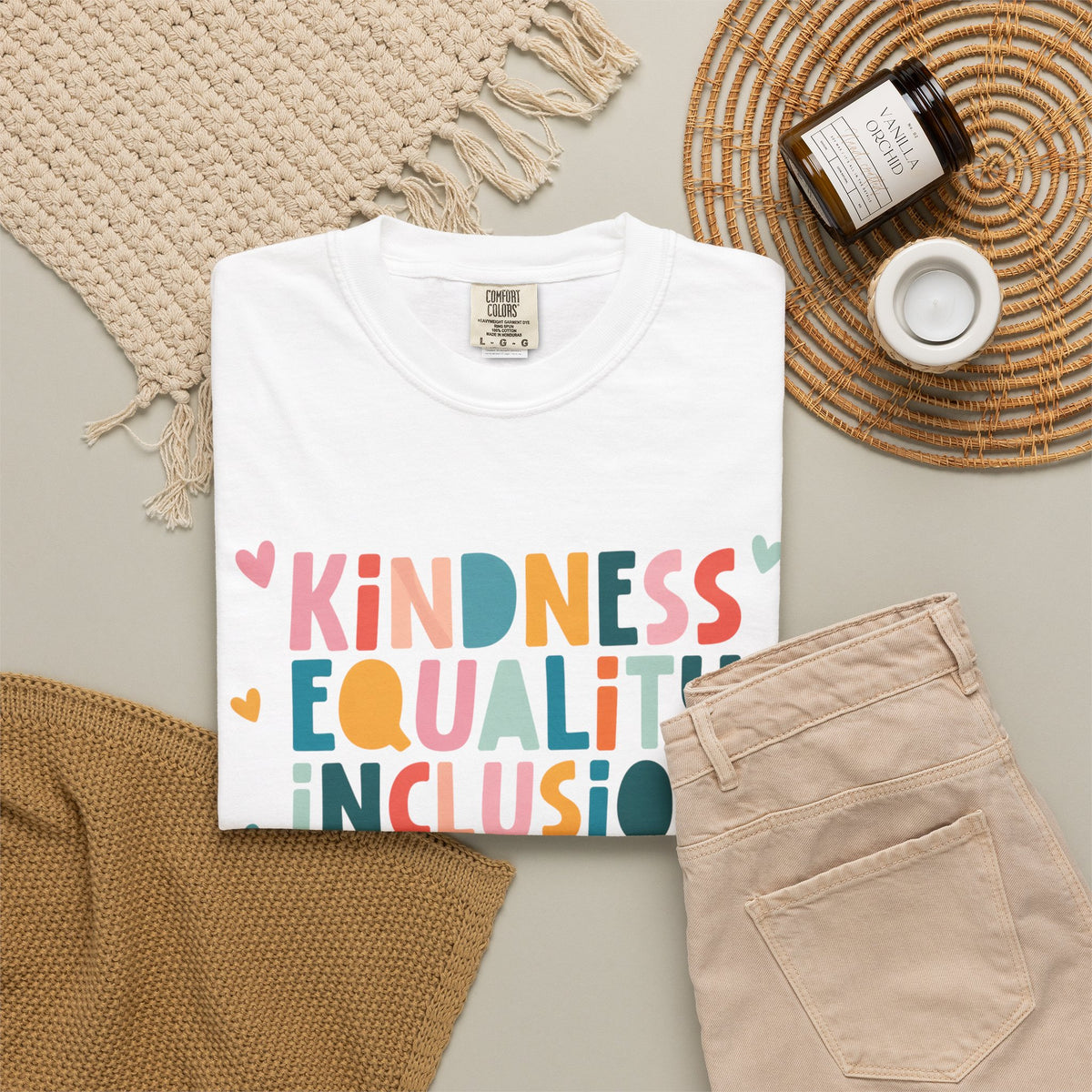 Kindness Equality Inclusion Diversity Love Comfort Colors T-Shirt