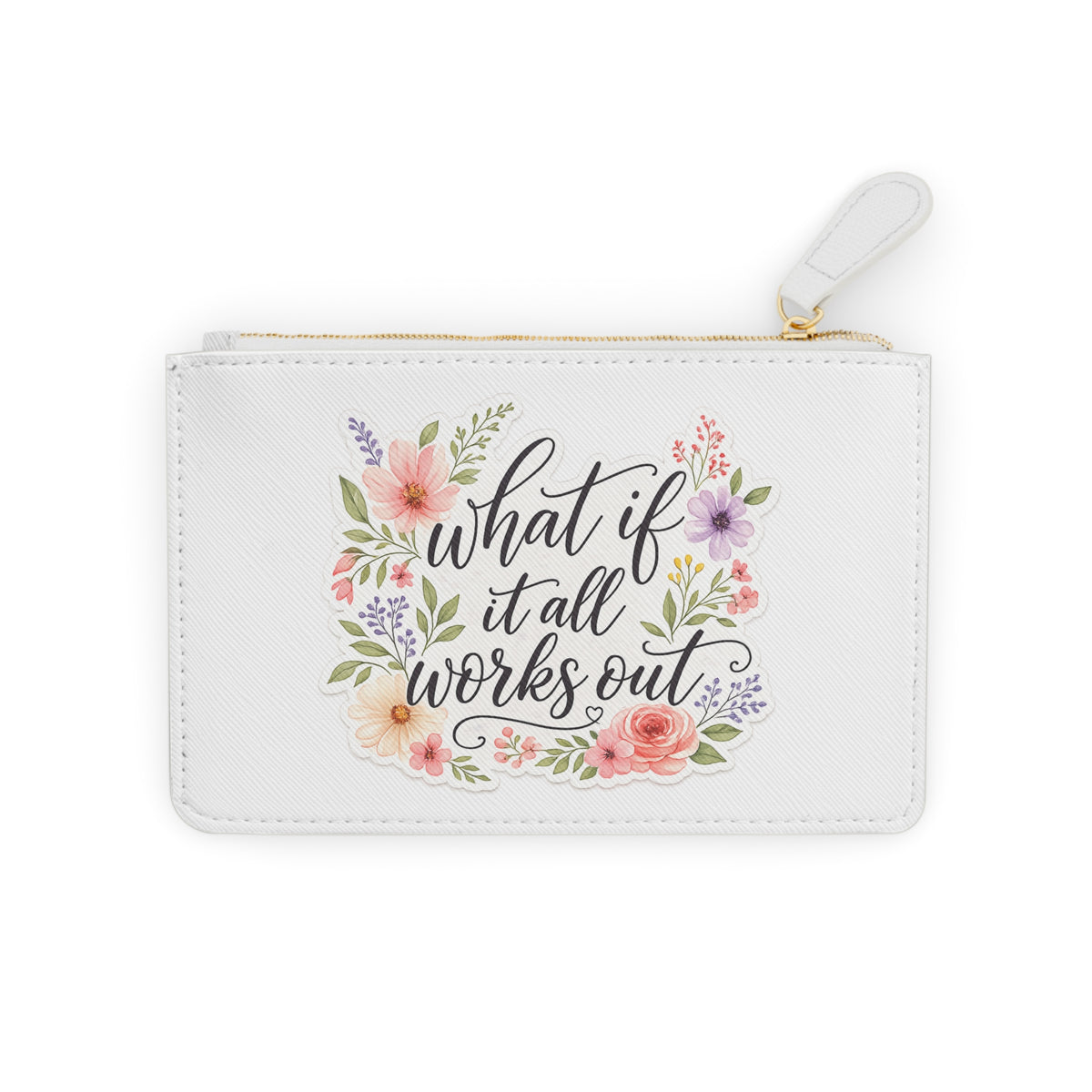 What If It All Works Out Floral Mini Clutch Bag