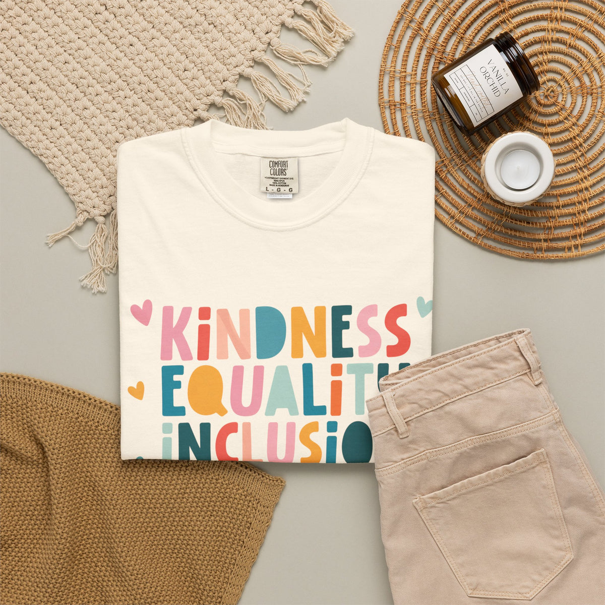 Kindness Equality Inclusion Diversity Love Comfort Colors T-Shirt