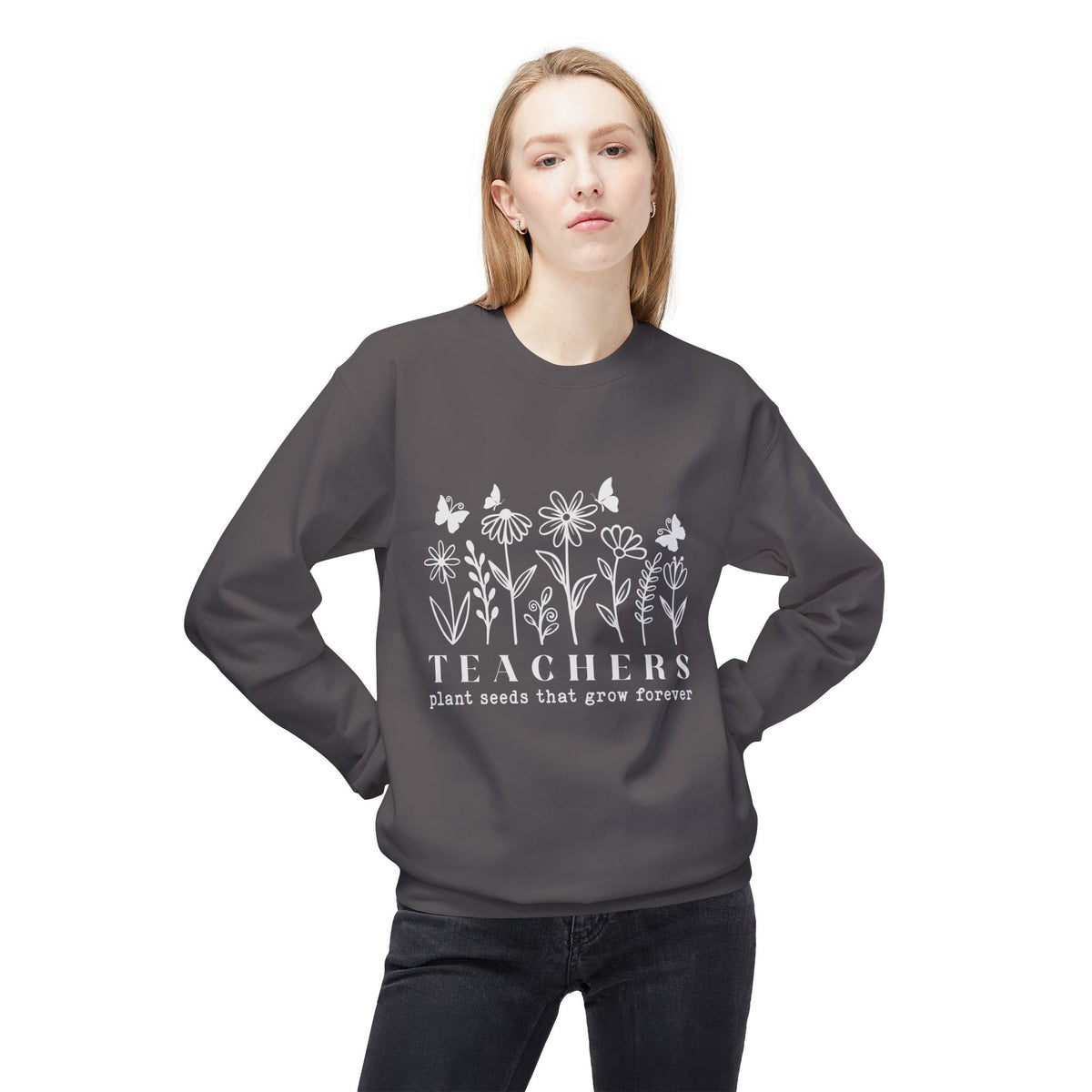 Teachers Plant Seeds Floral Sweatshirt