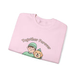 Together Forever Crewneck Sweatshirt | Pet Owner Matching, Paw Print Design