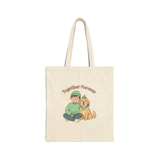 Pet Parent Pawprint Illustration Tote | pet owner matching, paw print design