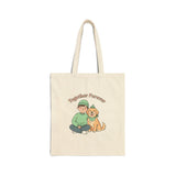 Pet Parent Pawprint Illustration Tote | pet owner matching, paw print design