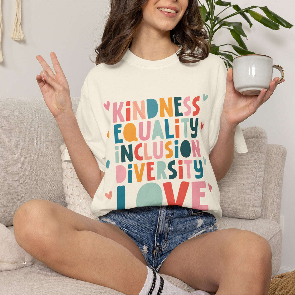 Kindness Equality Inclusion Diversity Love Comfort Colors T-Shirt
