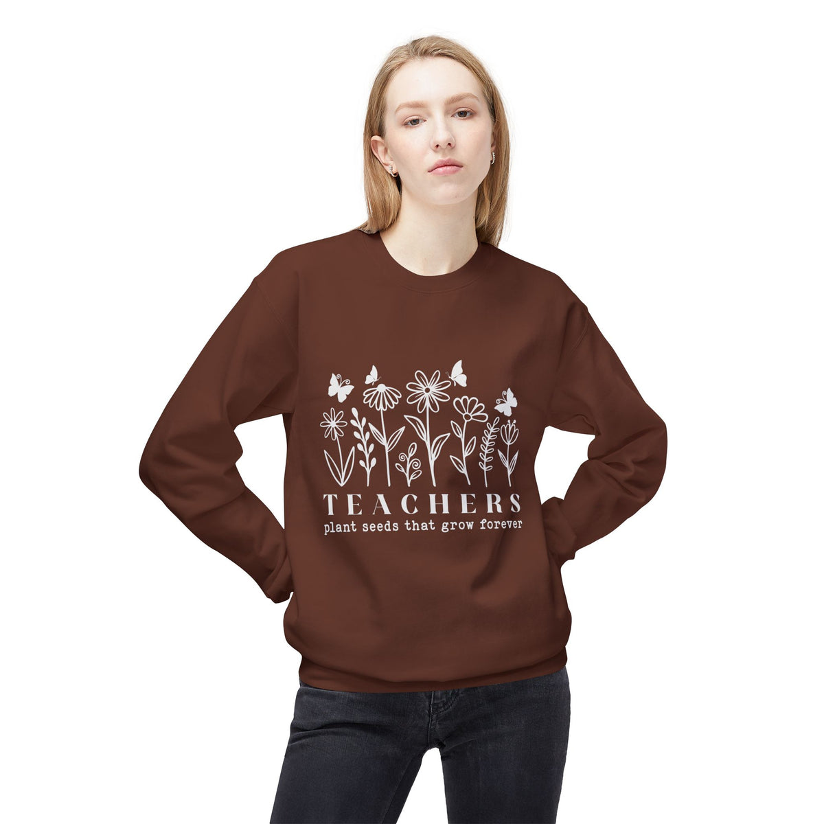 Teachers Plant Seeds Floral Sweatshirt
