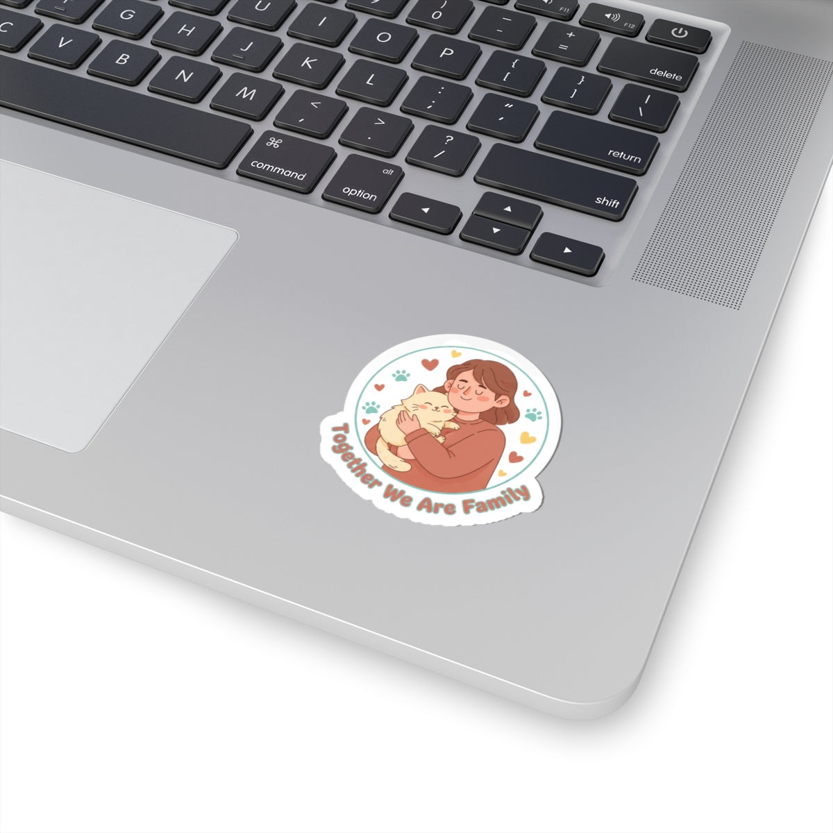 Together We Are Family Kiss-Cut Stickers | Pet Owner Matching, Paw Print Design