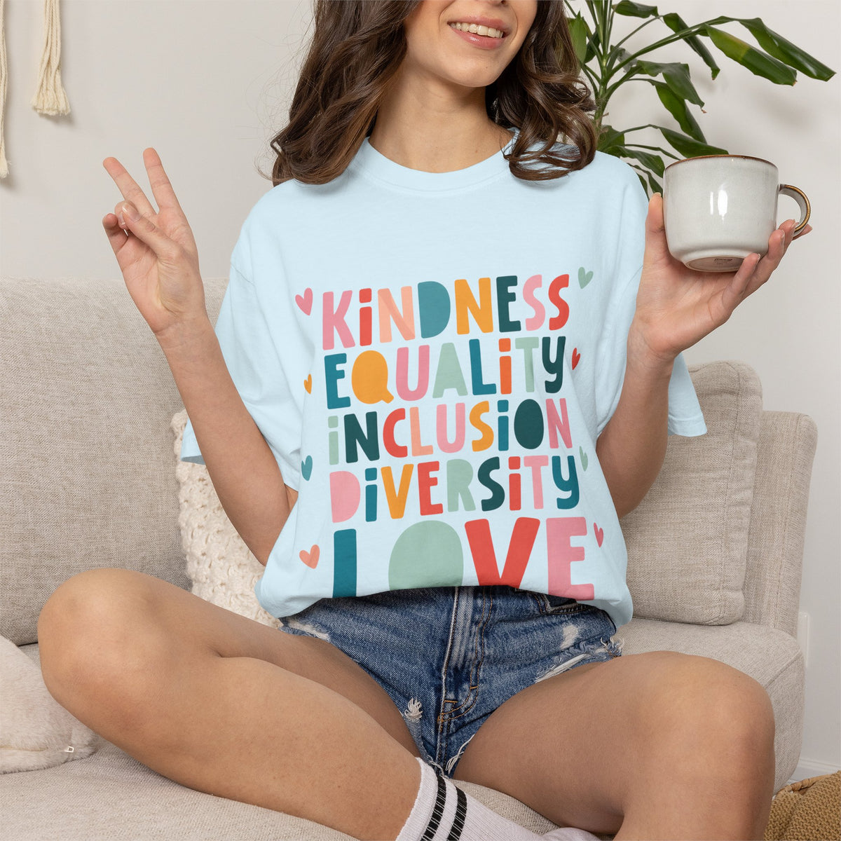 Kindness Equality Inclusion Diversity Love Comfort Colors T-Shirt