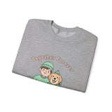 Together Forever Crewneck Sweatshirt | Pet Owner Matching, Paw Print Design
