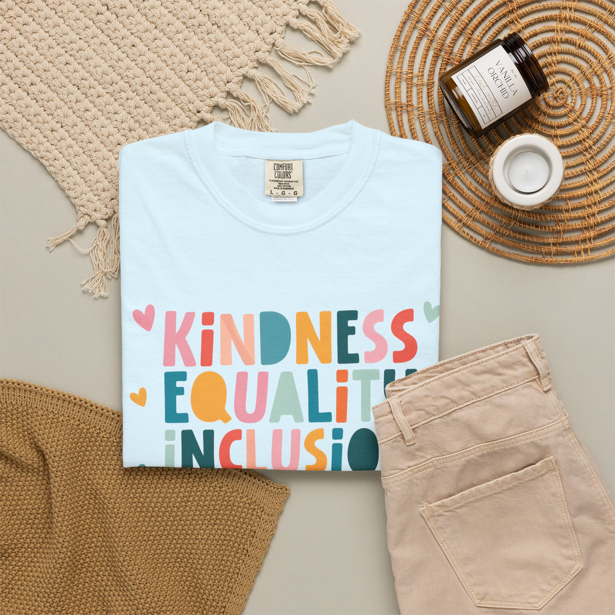 Kindness Equality Inclusion Diversity Love Comfort Colors T-Shirt