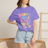 Comfort Colors Happy to See Your Face Teacher Shirt – Pastel Classroom Tee – Kindergarten Teacher T-Shirt – Cute Back to School Shirt – Elementary Teacher Gift