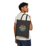 Not a Regular Adult Tote, low-stakes humor retro bubbly typography
