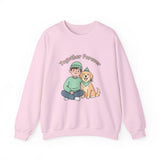 Together Forever Crewneck Sweatshirt | Pet Owner Matching, Paw Print Design