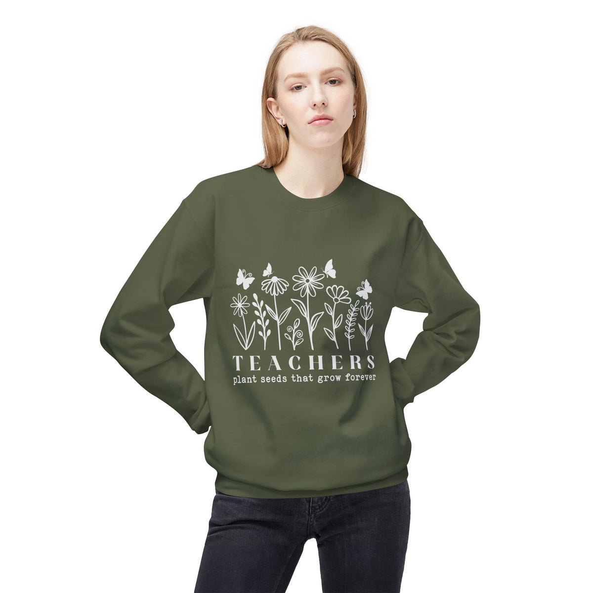 Teachers Plant Seeds Floral Sweatshirt