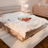Together We Are Family Velveteen Blanket | Pet Owner Matching, Paw Print Design