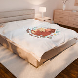 Together We Are Family Velveteen Blanket | Pet Owner Matching, Paw Print Design