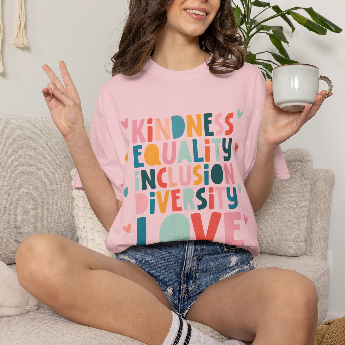 Kindness Equality Inclusion Diversity Love Comfort Colors T-Shirt
