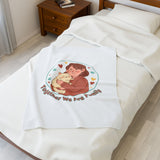 Together We Are Family Velveteen Blanket | Pet Owner Matching, Paw Print Design