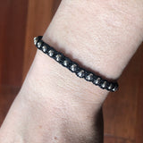 Metal Beaded Square Knot Stackable Waterproof Bracelet