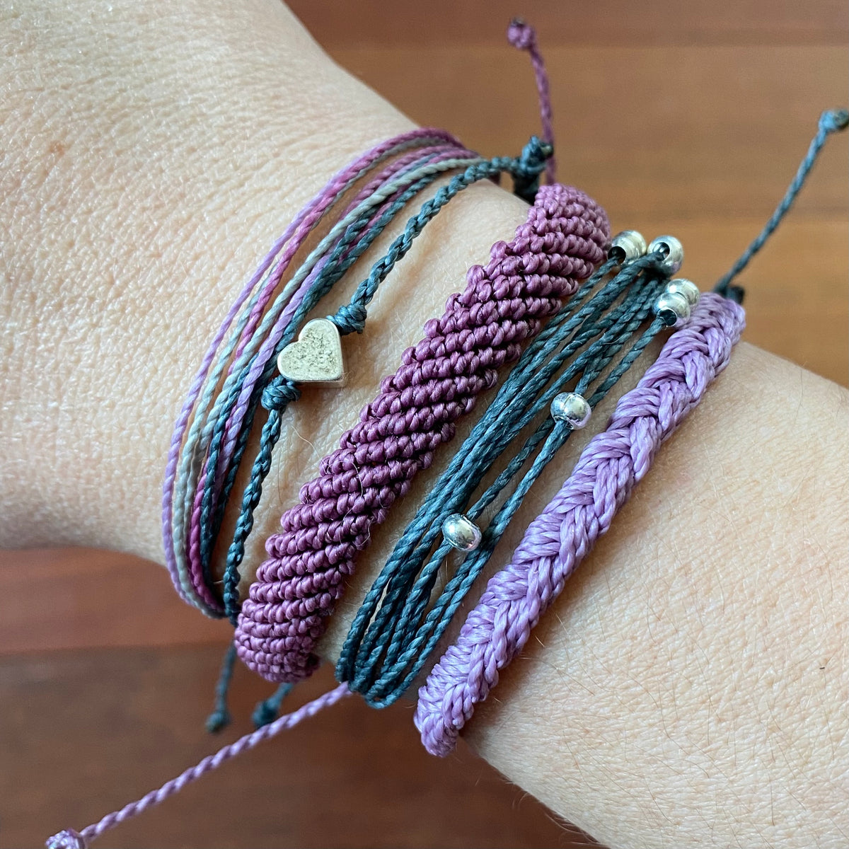 Mauves and Gray Tones Bracelet Pack